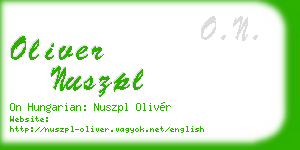 oliver nuszpl business card